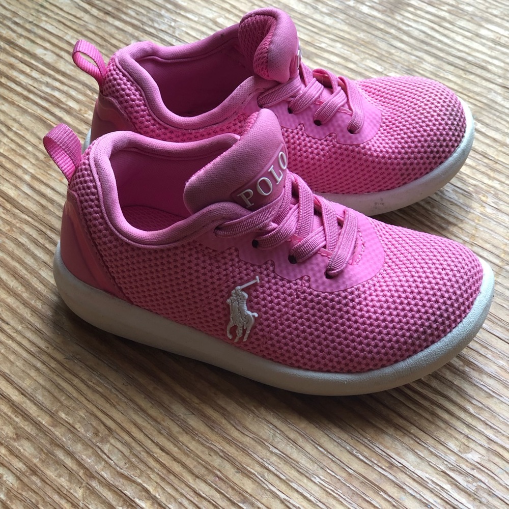 Polo Ralph Lauren pink sneakers toddler size 8
